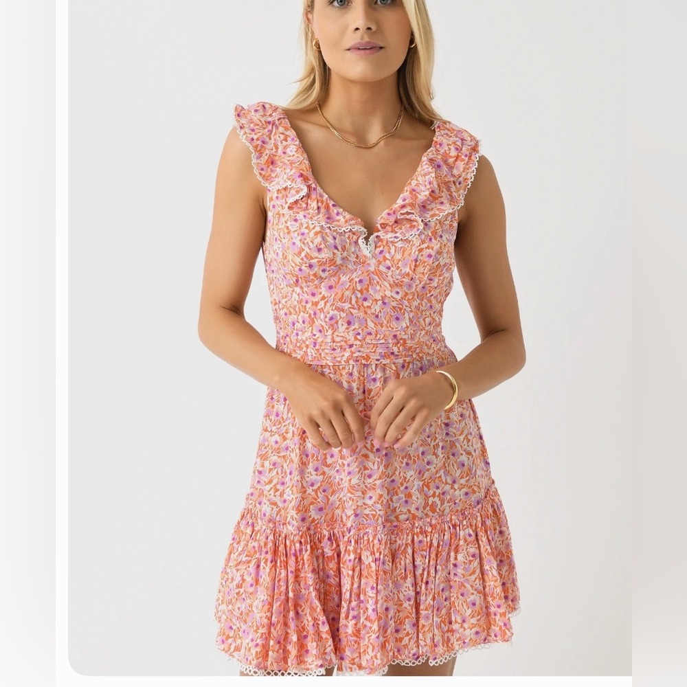 Poupette St. Barth Pink and Purple Mini Dress
